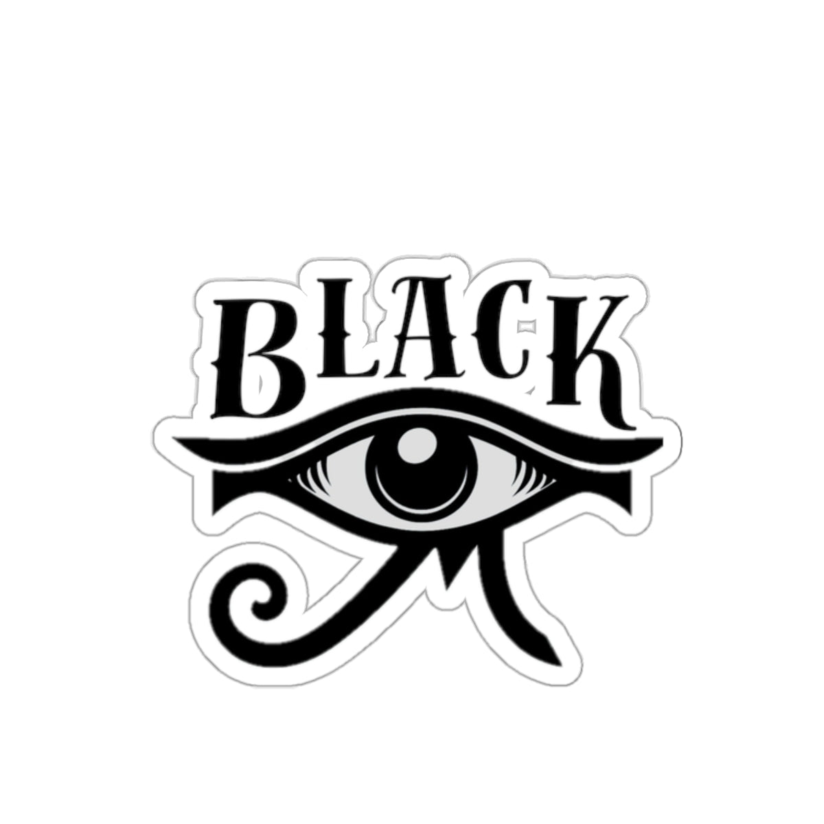 B&W Black I 2x2 Kiss-Cut Stickers
